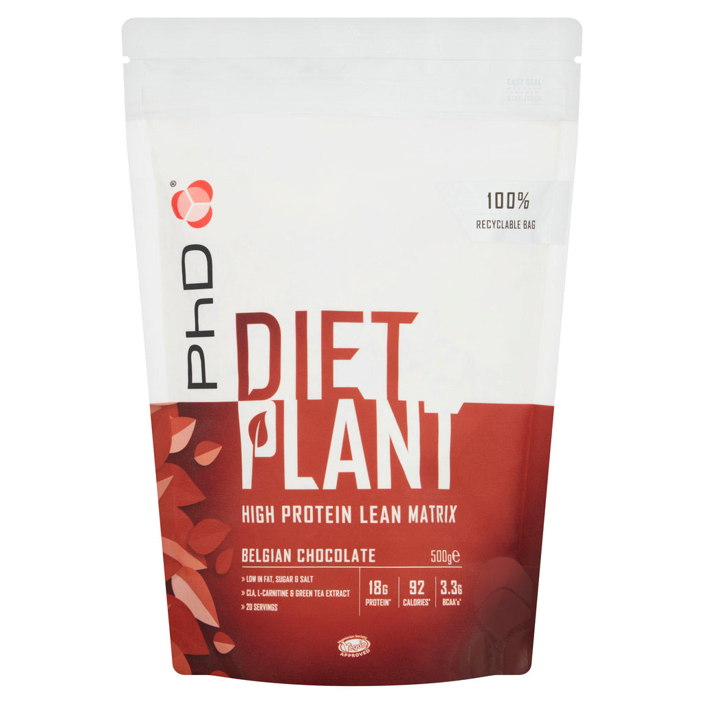 PhD Belgian Chocolate Diet Plant Protein Powder 500g