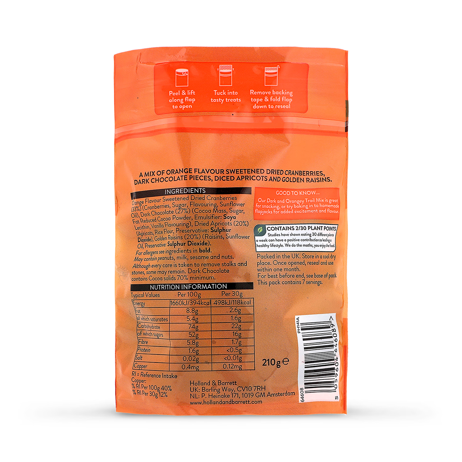 Holland Barrett Trail Mix orangey, UK version