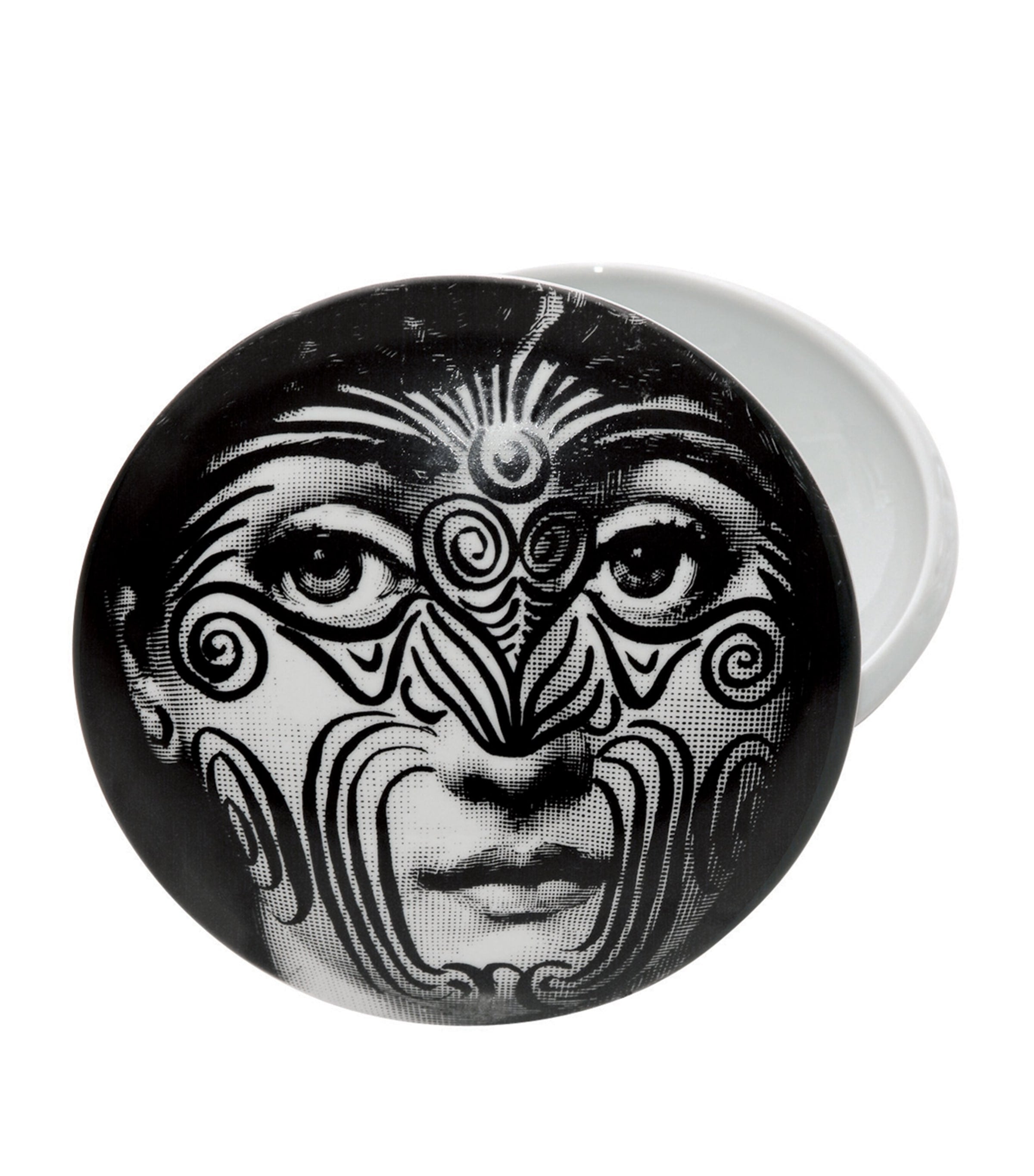 Fornasetti Tema e Variazioni No. 9 porcelain round box - British product