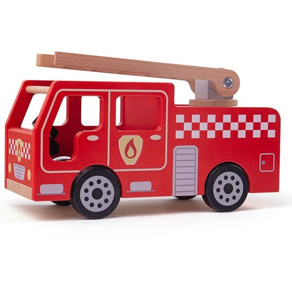 Bigjigs Toys Wooden City Fire Engine GOODS Superdrug   