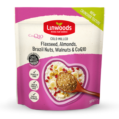Linwoods Gemahlener Leinsamen Mandel Paranuss Walnuss & Q10 Samen- & Nussmischung 360g