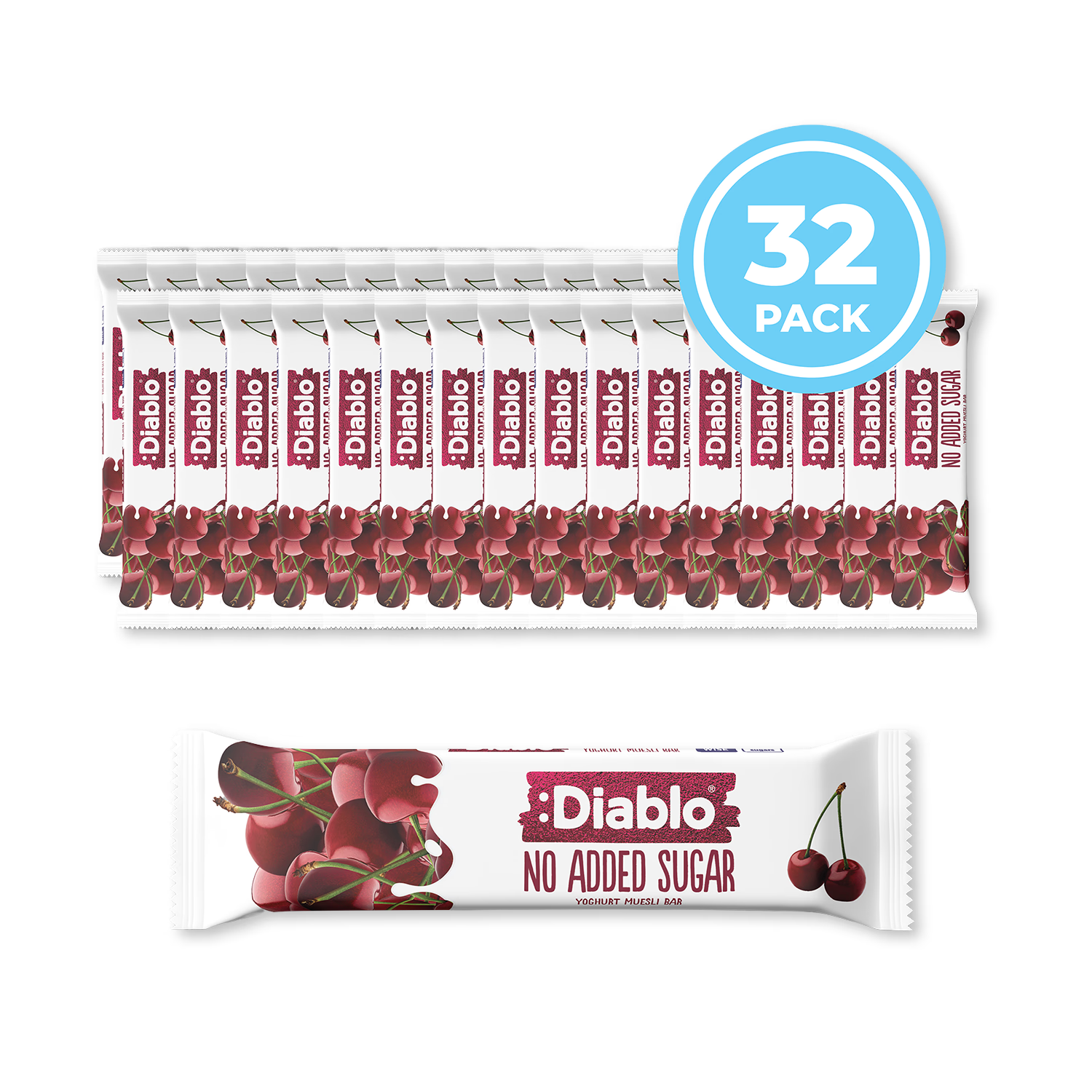 Diablo cherry yoghurt muesli bar 30g, UK version