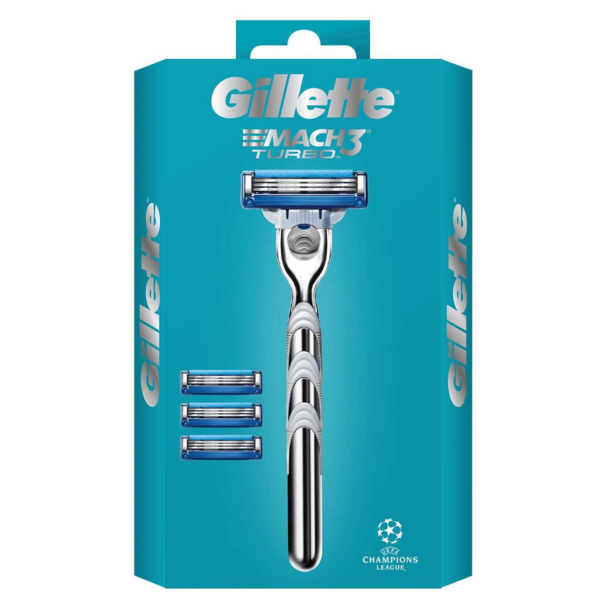 Gillette Mach3 Turbo Razor + Blades 3pk GOODS Boots   