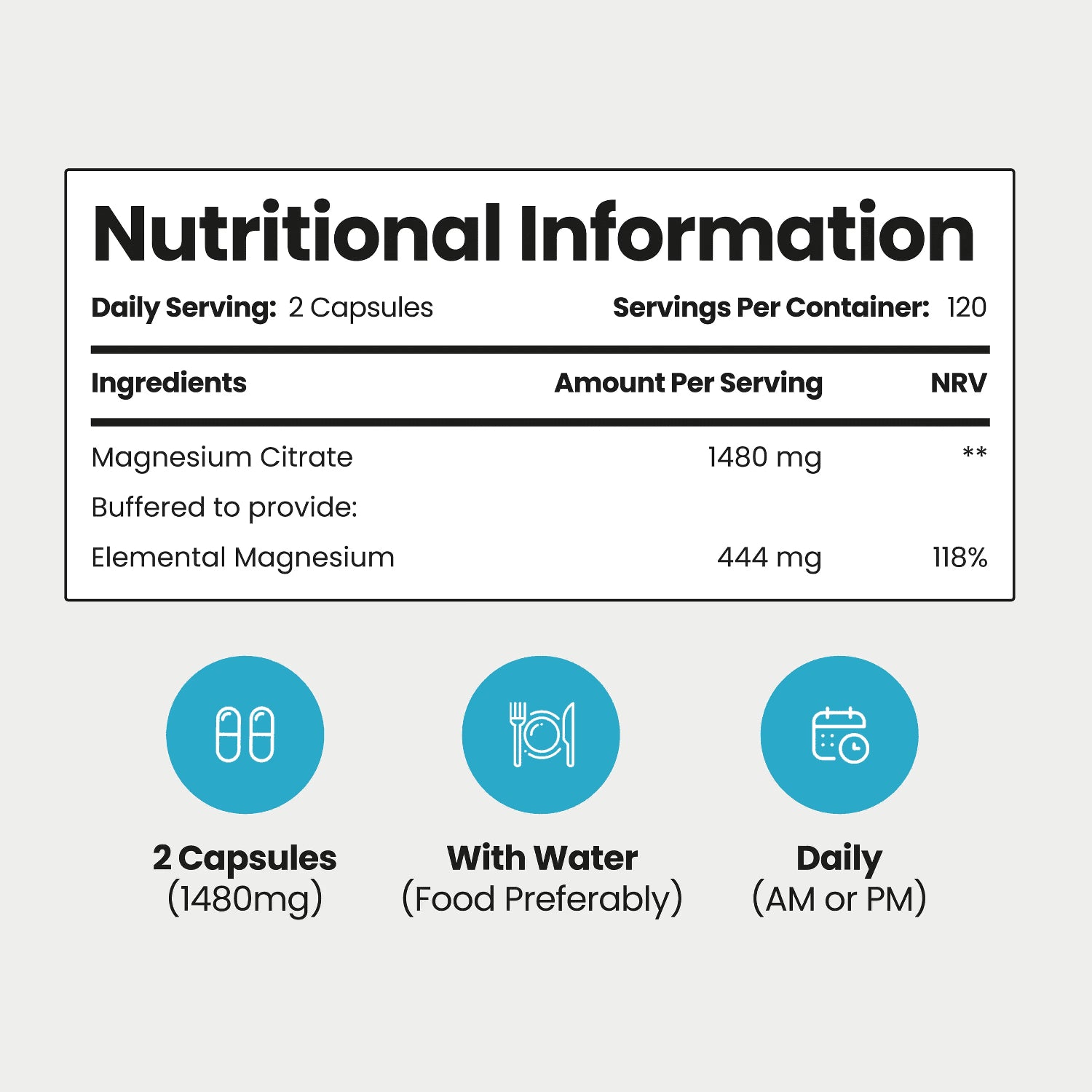 VitaBright Magnesium Citrate 240 capsules UK version