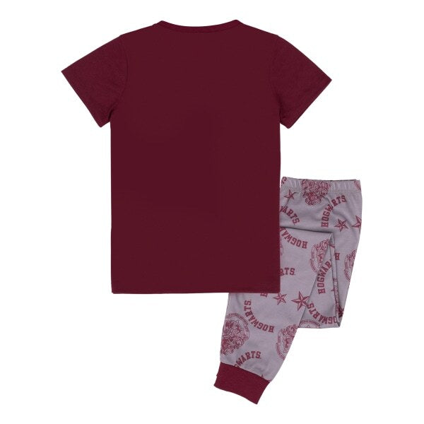 Harry Potter Girls Crest Glitter Pyjama Set (5-6 Years) GOODS Superdrug   