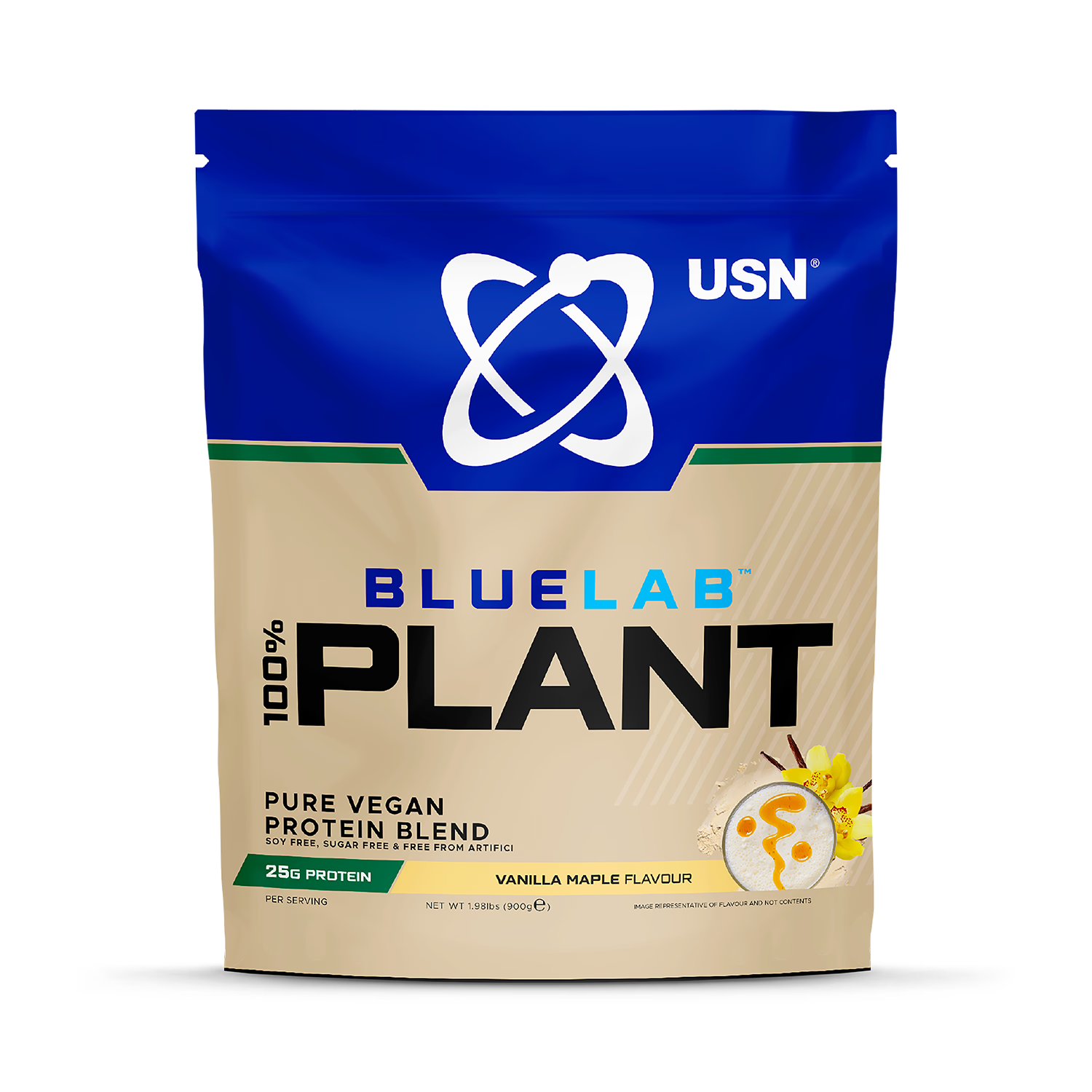 USN 100 % planteprotein vanilje 900 g