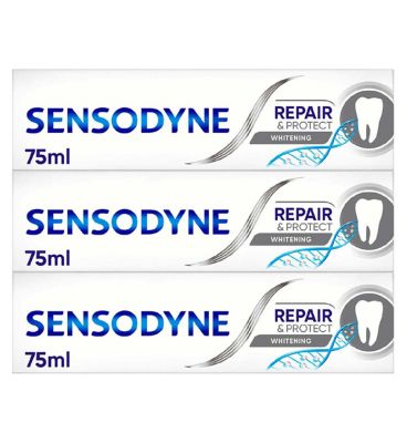 Sensodyne Sensitive Repair & Protect Whitening Toothpaste Bundle Accessories & Cleaning Boots   