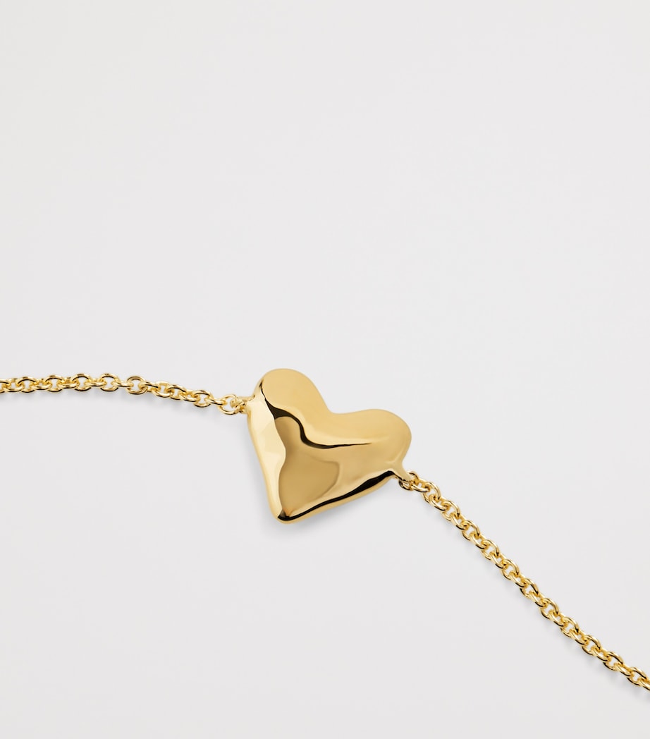 Monica Vinader gold vermeil heart chain bracelet (British brand)