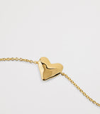 Monica Vinader gold vermeil heart chain bracelet (British brand)