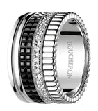 Boucheron Quatre Black ring 18-karat white gold with diamonds - British product