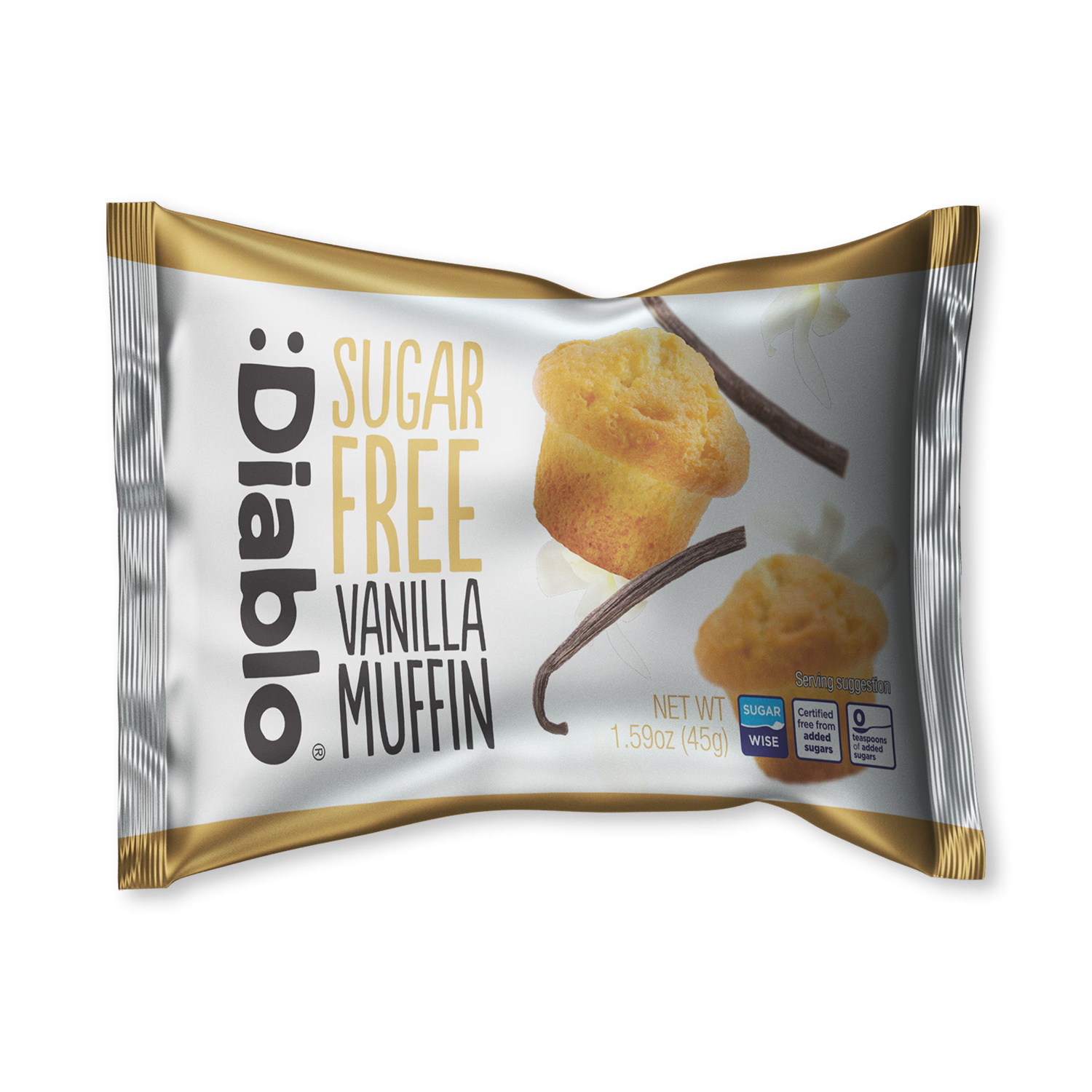 Diablo sugar free vanilla muffin 45g, UK version