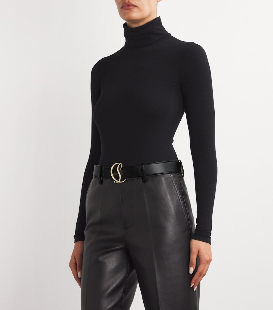 Christian Louboutin CL Logo leather belt - British product