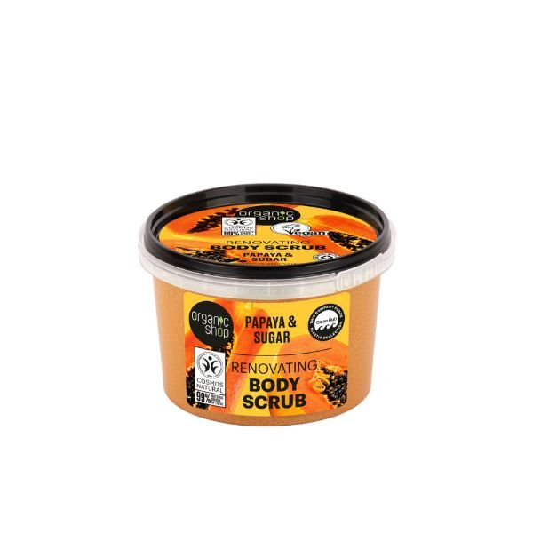Organic Shop papaya and sugar body scrub 250ml - British product