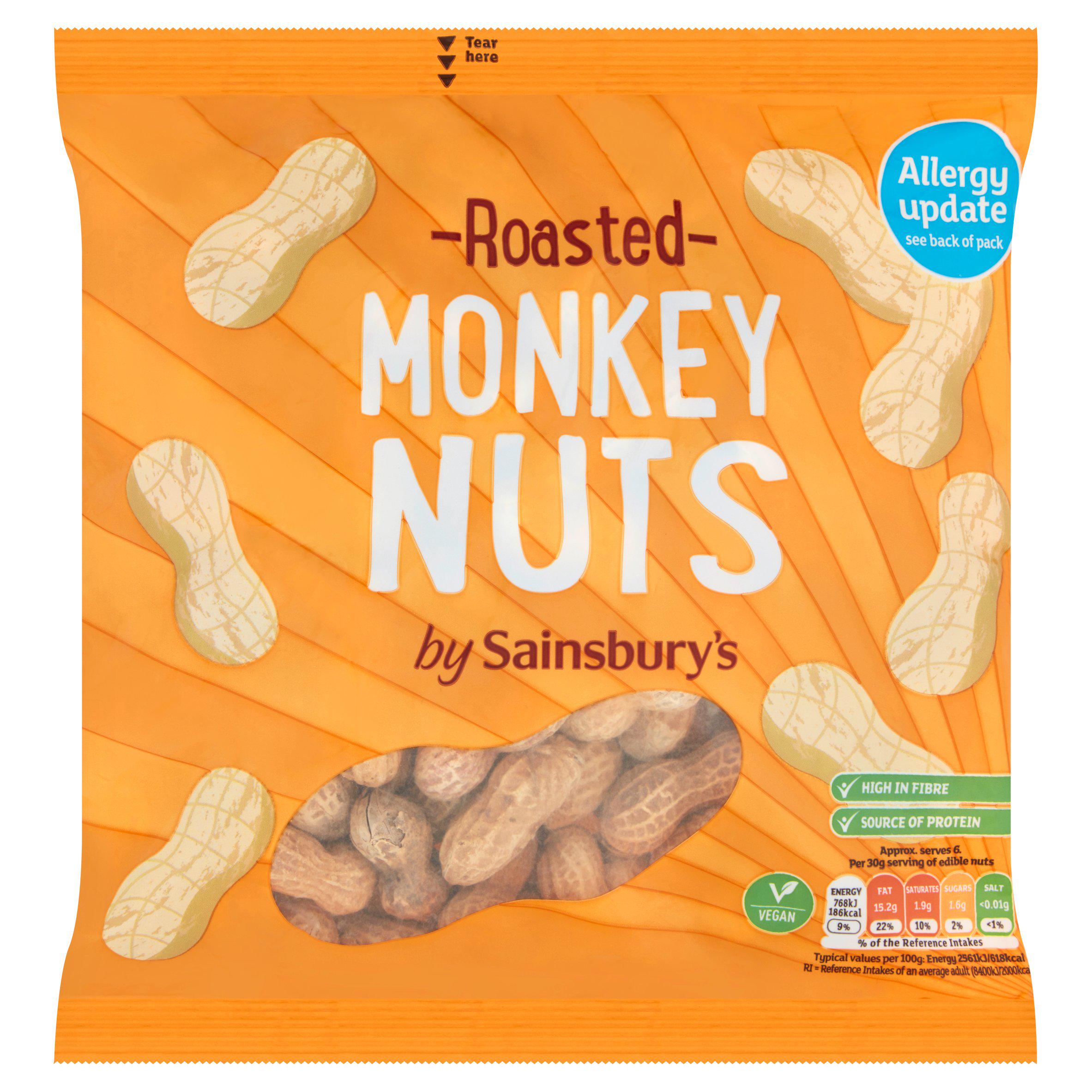 Sainsbury's Roasted Monkey Nuts in Shells 300g GOODS Sainsburys   