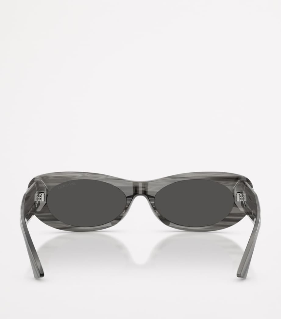 Jimmy Choo oval logo sunglasses grey acetate (British brand)