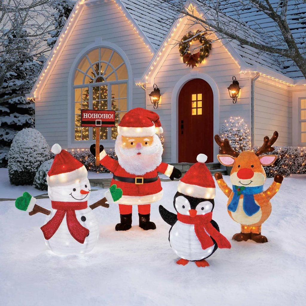 47 inch (1.1m) Santa and Friends with 370 Random Twinkling LED Lights