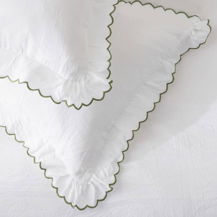Argos Home Washed Scallop White single bedding set, UK version