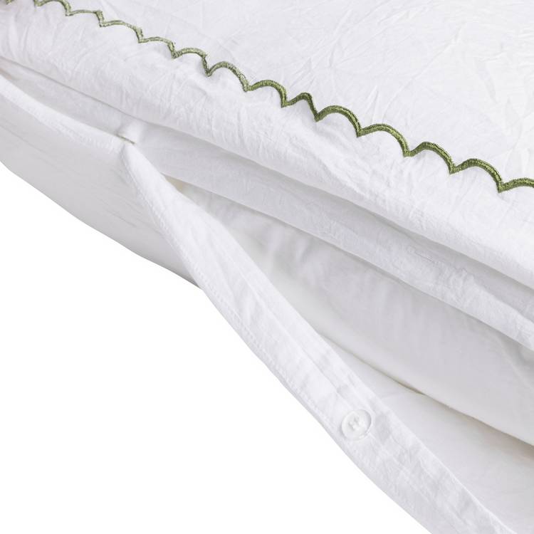 Argos Home Washed Scallop White single bedding set, UK version