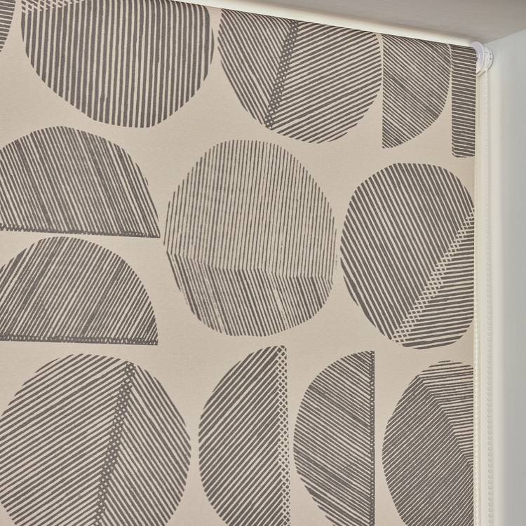 Habitat drawn circles blackout roller blind 90cm (British brand)