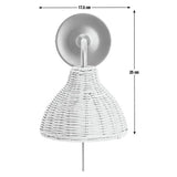 Habitat wicker pear wall light natural, imported from the UK