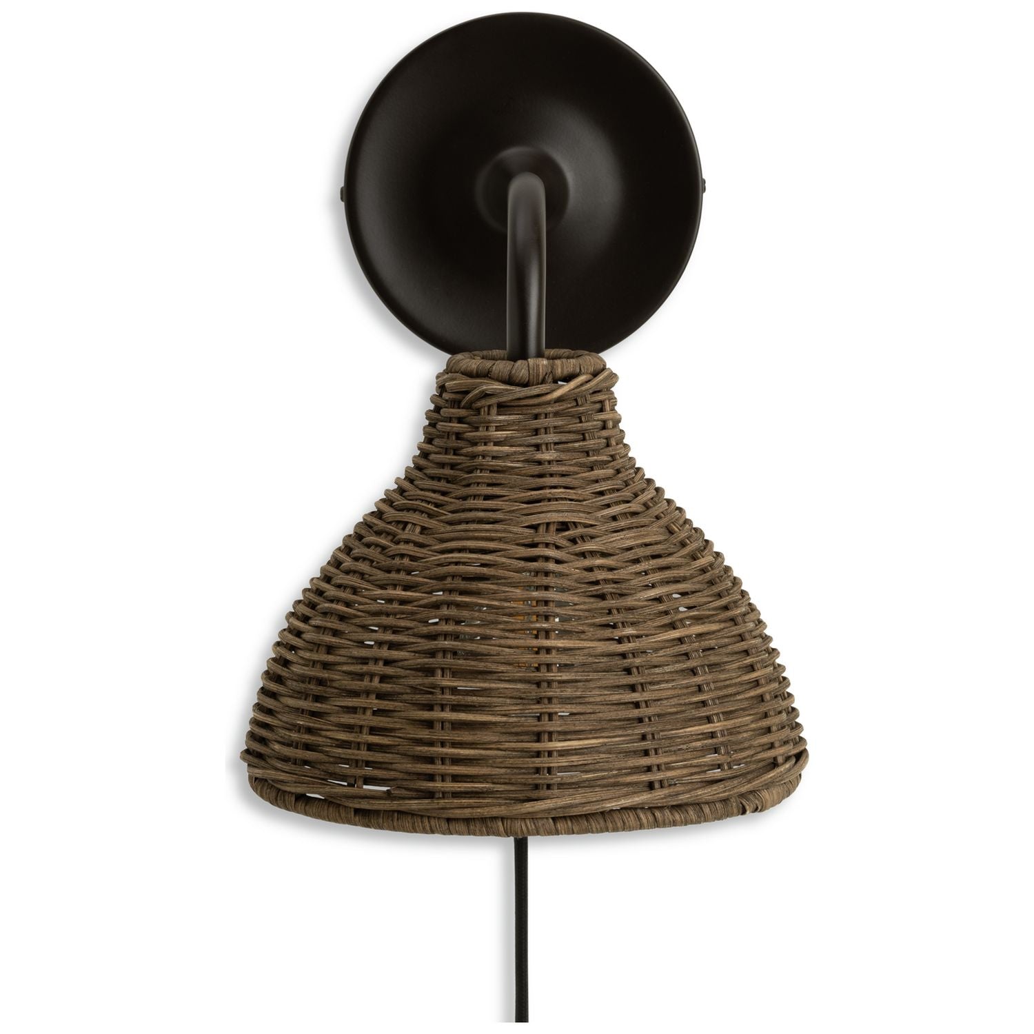 Habitat wicker pear wall light natural, imported from the UK