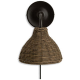 Habitat wicker pear wall light natural, imported from the UK