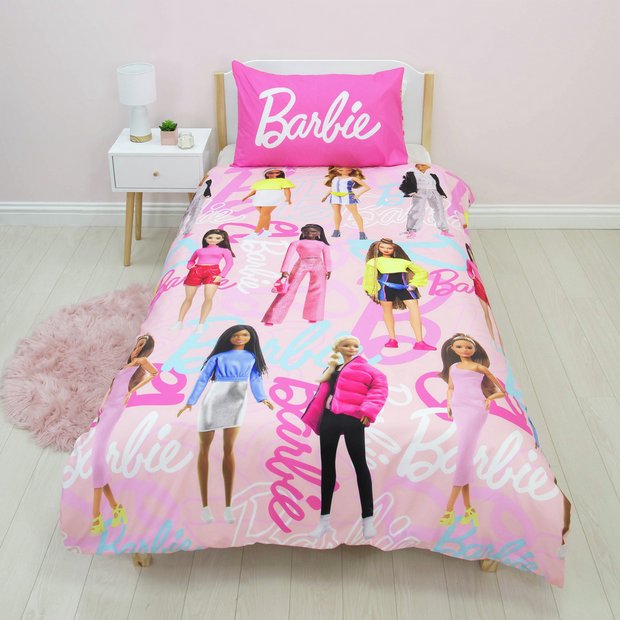 Barbie Pink Kids Bedding Set Single (British brand)