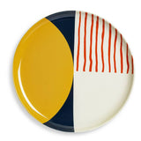 Habitat Geo Decal multicoloured 12 piece dinner set, imported from the UK
