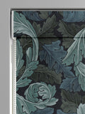 William Morris At Home Blue Acanthus velvet roman blind, imported from the UK