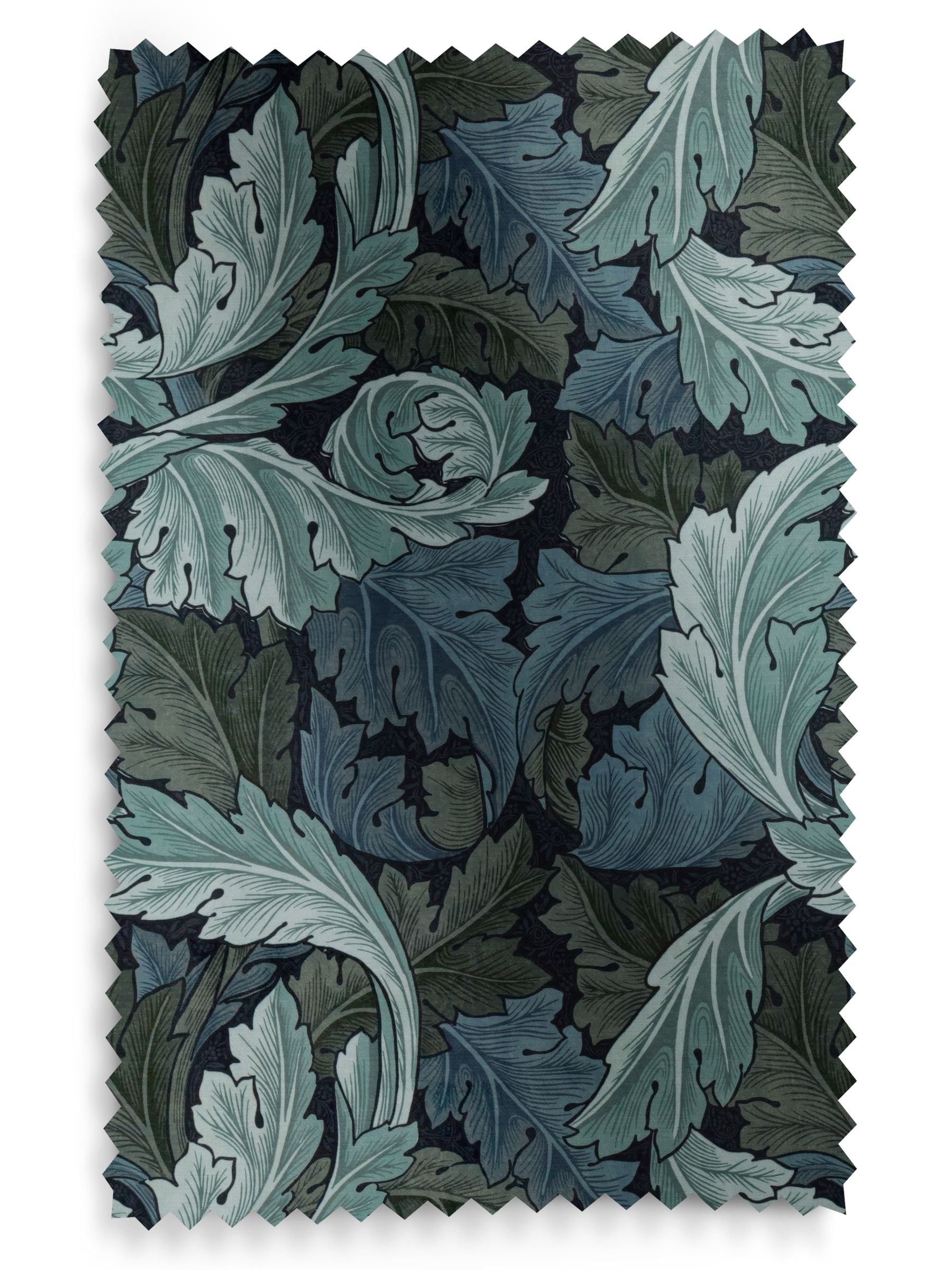 William Morris At Home Blue Acanthus velvet roman blind, imported from the UK