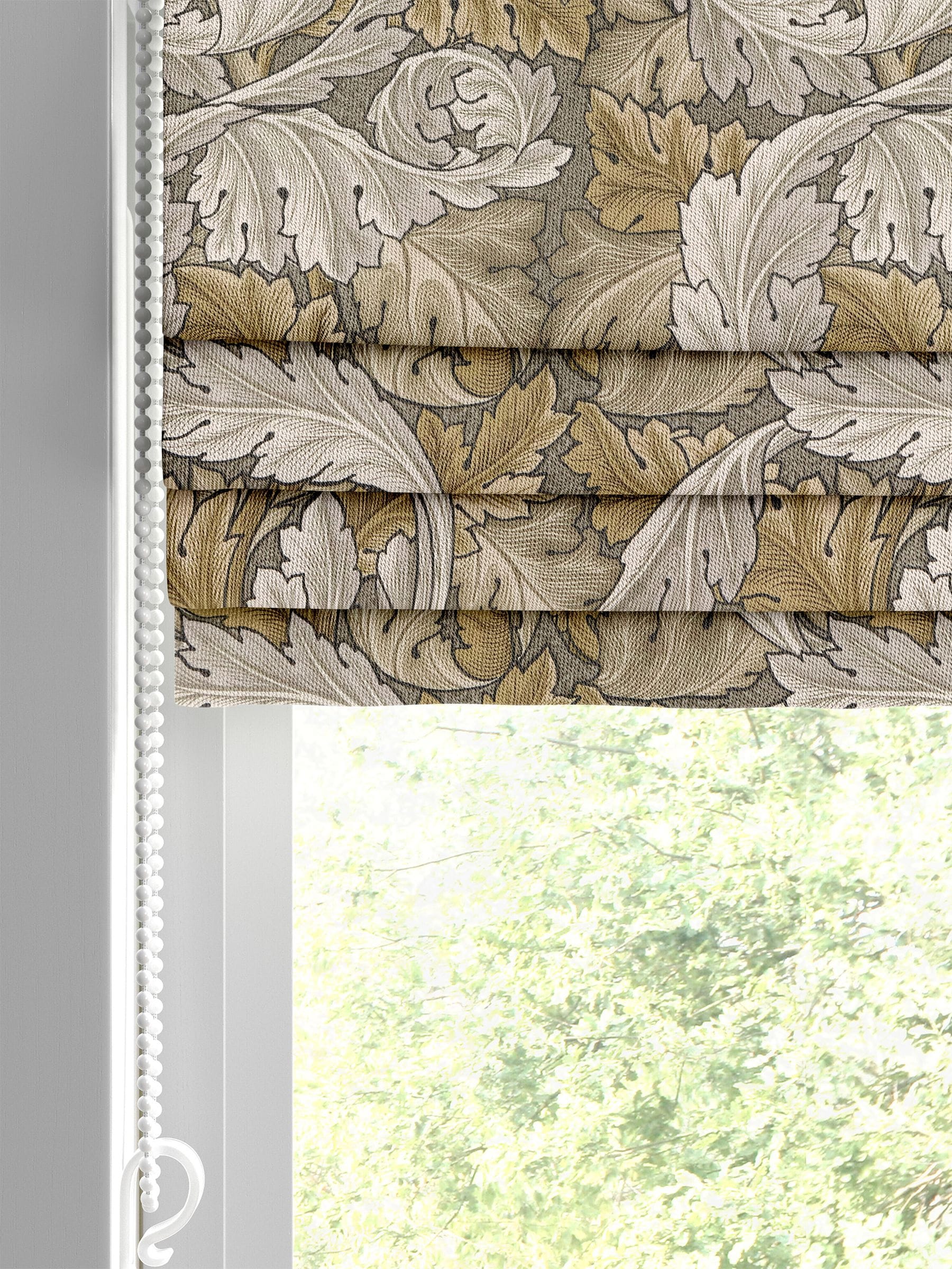 William Morris Roman blinds grey Acanthus velvet - British product