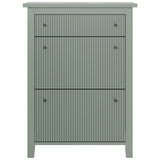 GFW green shoe cabinet with drawer, UK version