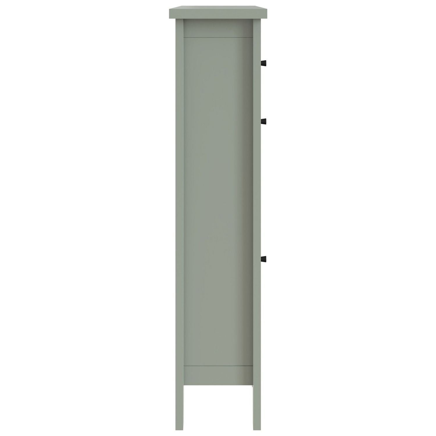 GFW green shoe cabinet with drawer, UK version
