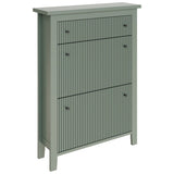 GFW green shoe cabinet with drawer, UK version