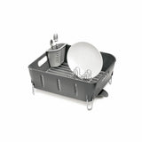 simplehuman plastic compact dish rack grey - British product