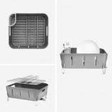 simplehuman plastic compact dish rack grey - British product