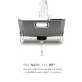 simplehuman plastic compact dish rack grey - British product