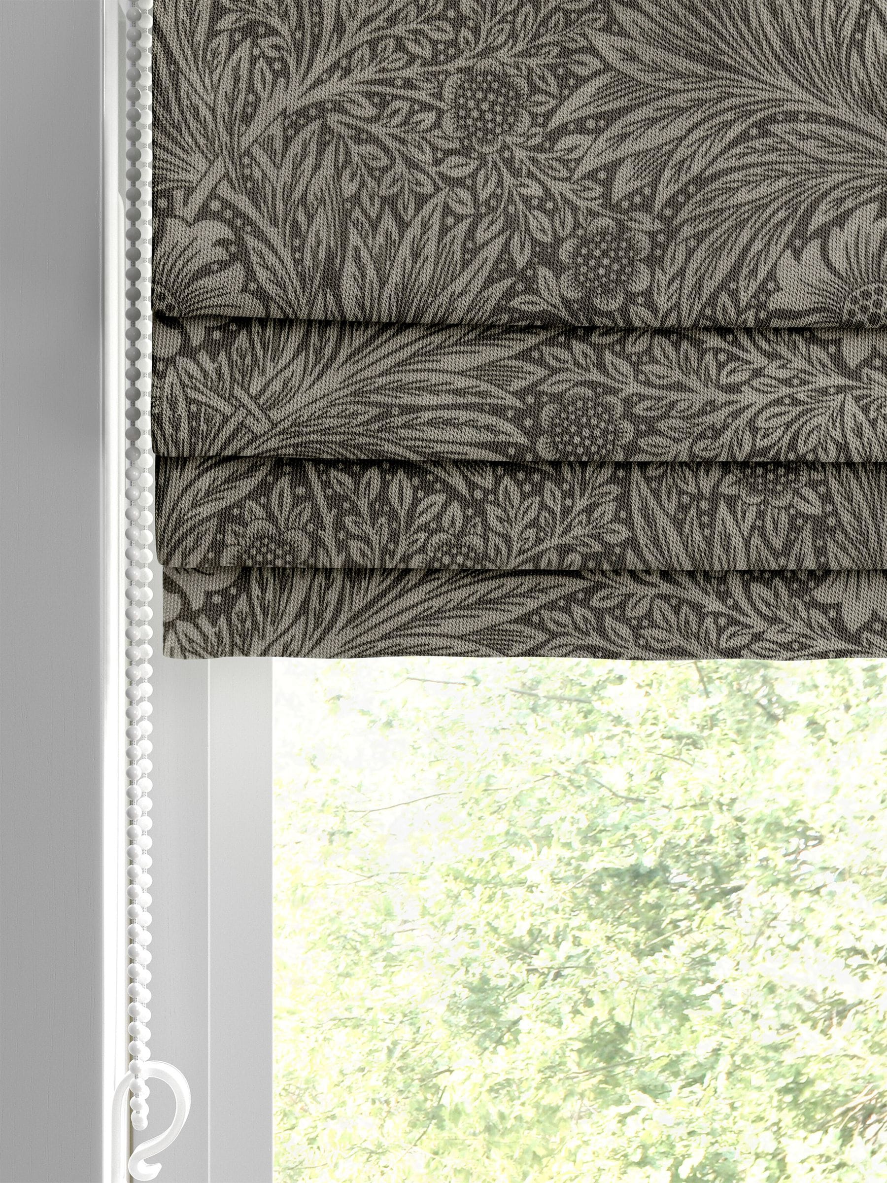 William Morris Grey Marigold Velvet roman blind (British brand)