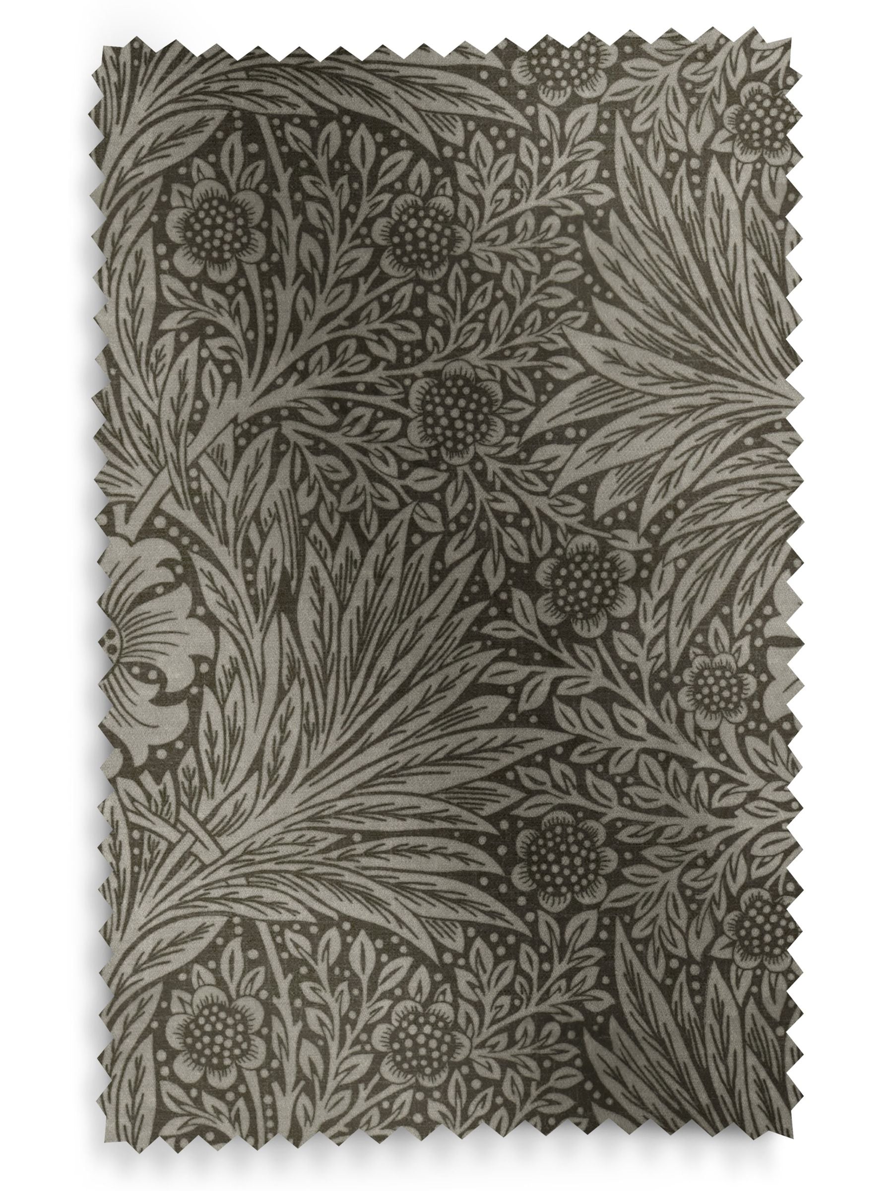 William Morris Grey Marigold Velvet roman blind (British brand)