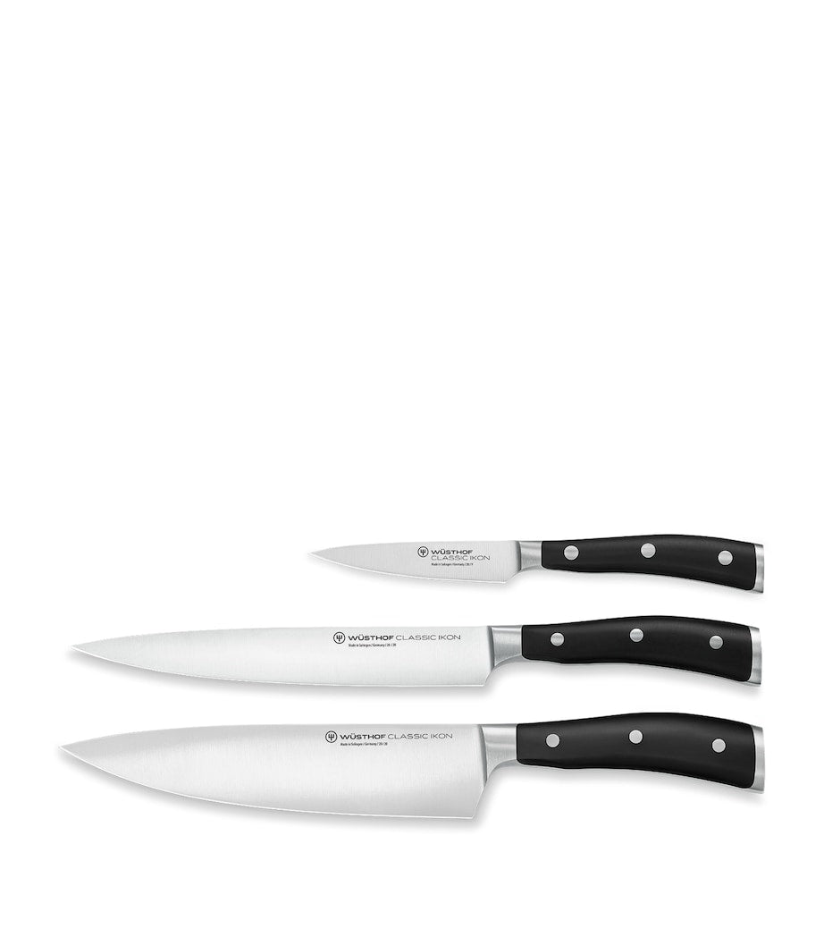 Wusthof Classic Ikon three-piece knife set (British brand)