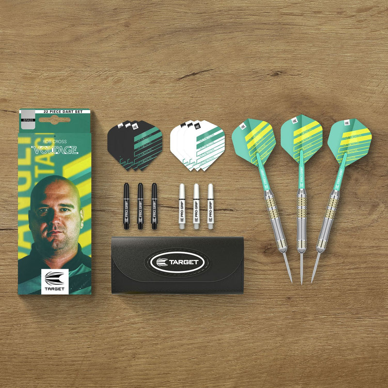 Target Rob Cross 22g brass darts set, imported from the UK