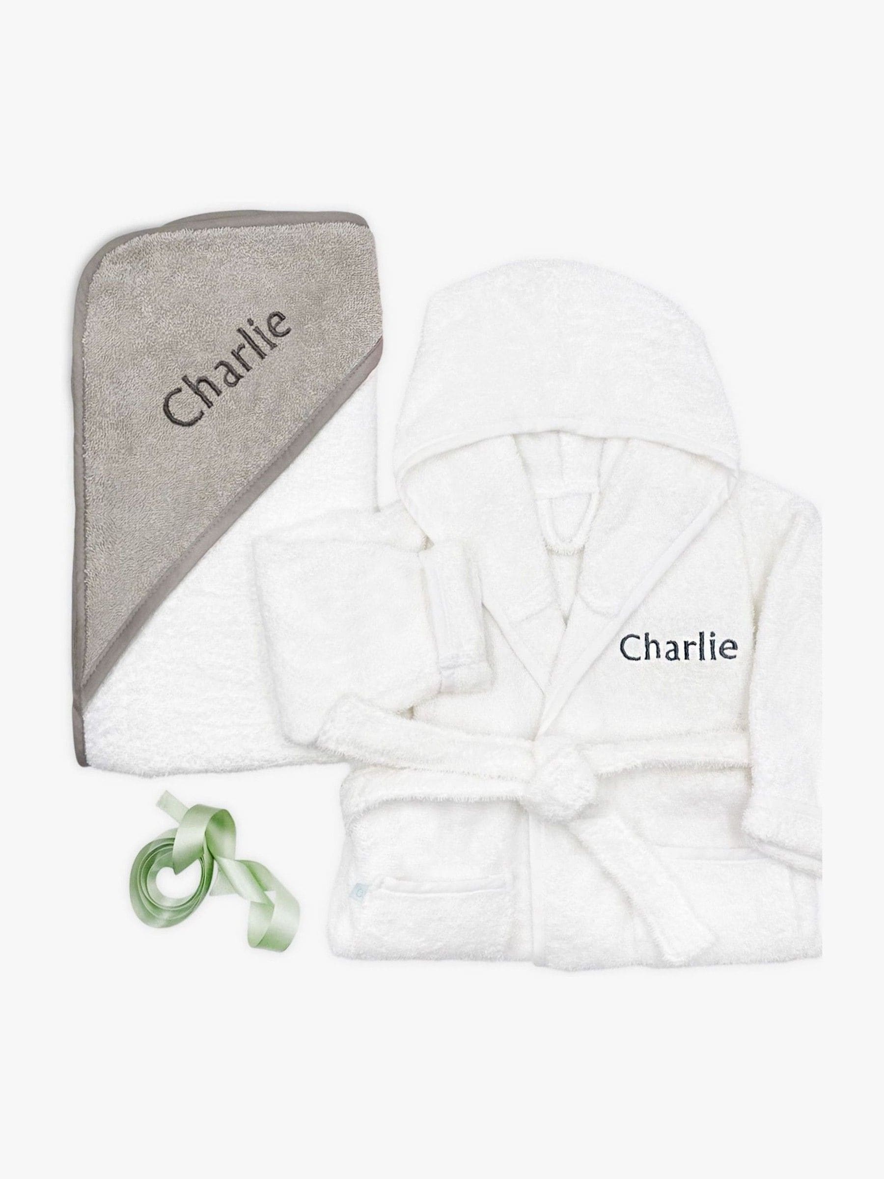 Babyblooms personalised bathrobe and hooded towel set - British product