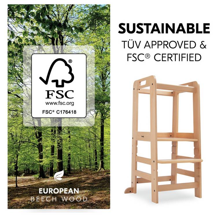 Hauck Montessori learning tower in natural (British brand)