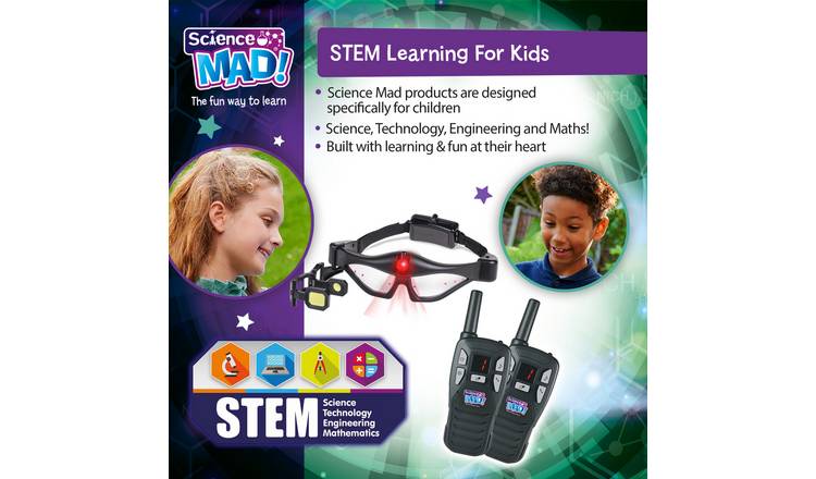 Science Mad Walkie Talkie with Night Vision Goggles