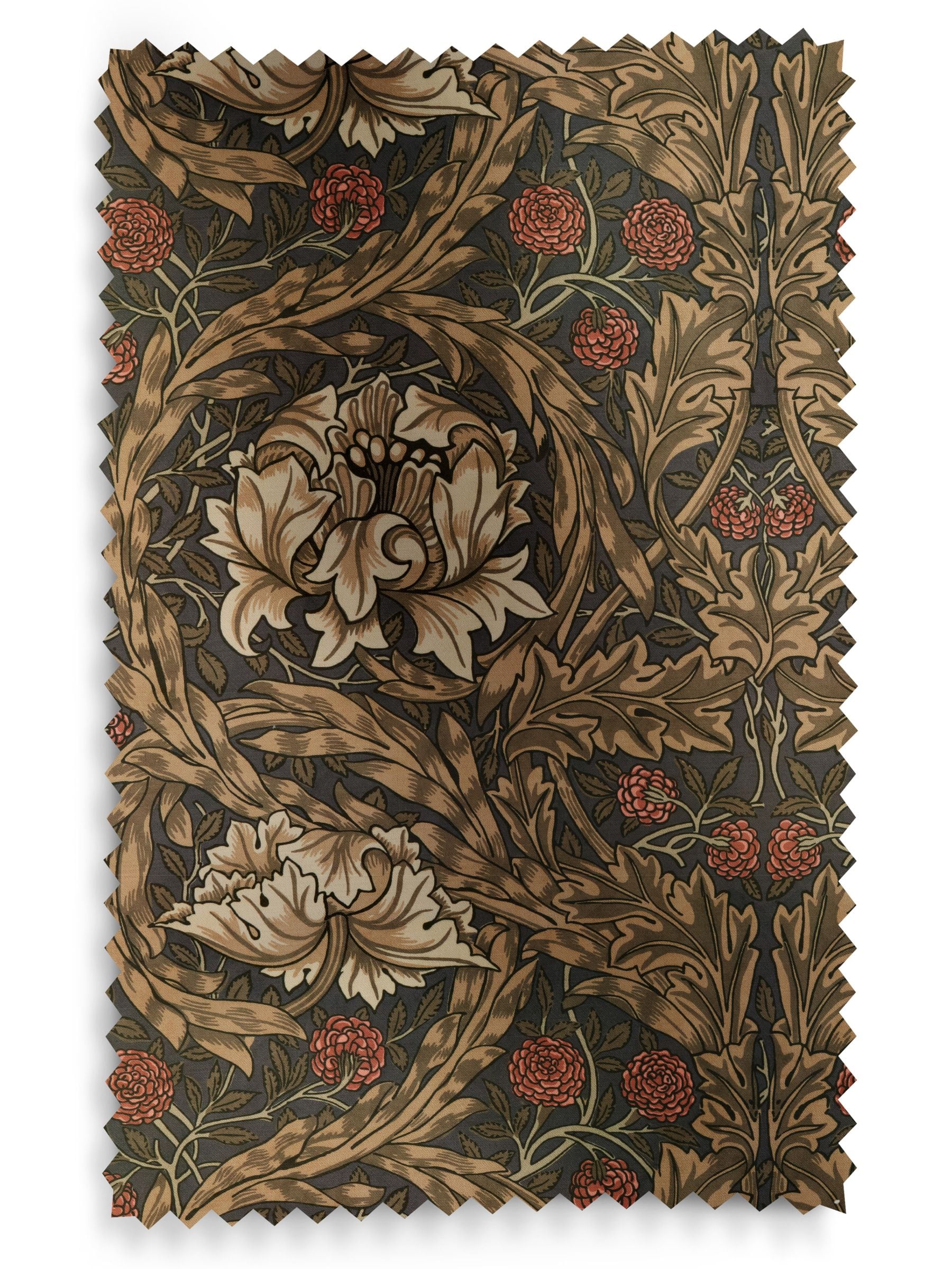 William Morris African Marigold velvet roman blind, imported from the UK