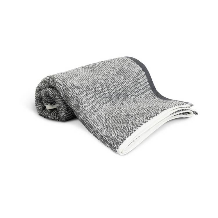 Habitat Marl Bath Sheet in black 100x150cm - British product