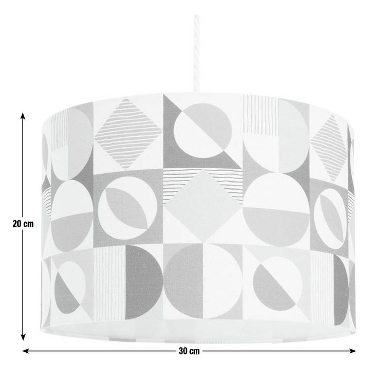 Habitat geometric easy fit lampshade 30cm, imported from the UK