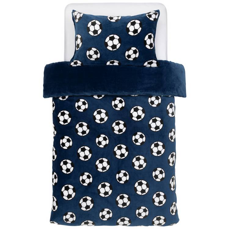 Argos Home toddler fleece football bedding set, UK version