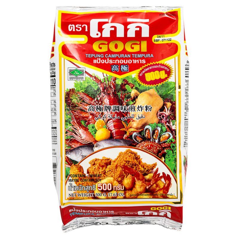 Gogi tempura flour seasoned frying mix, UK version
