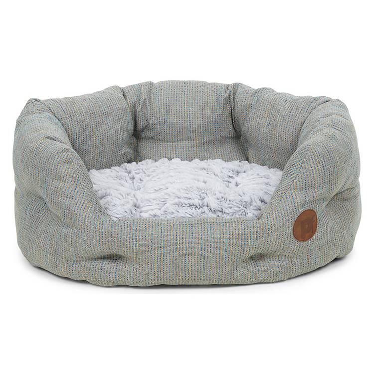 Petface Meadow Weave oval pet bed medium, imported from the UK